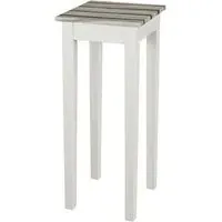 Eloy Tall Square Side Table - White, Maritimo Pine