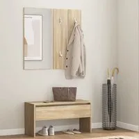 Elroy Hallway Furniture Set with Storage - Sonoma Oak, Engineered Wood alternate view