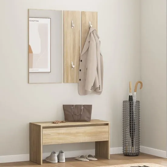 Elroy Hallway Furniture Set with Storage - Sonoma Oak, Engineered Wood product