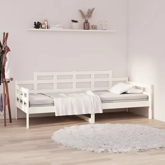 Elstan Single Day Bed - White, Pine Wood