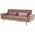Eltanin Sofa Bed with Gold Legs - Pink, Velvet