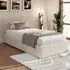 Eltham Single Ottoman Bed with Storage - Natural, Fabric