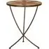 Eltro Large Side Table with Antique Brass Legs - Brown, Elm Wood
