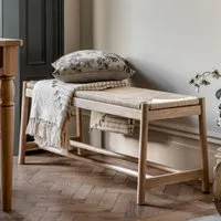 Elvira Dining Bench with Rope Seat - Natural, Beech alternate view