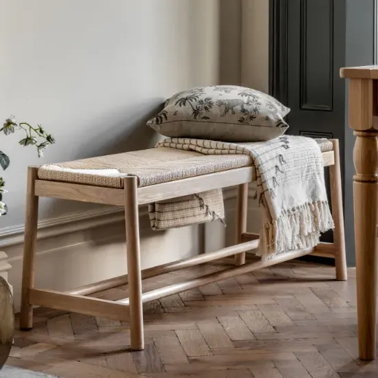 Elvira Dining Bench with Rope Seat - Natural, Beech product