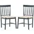 Elvira Meteror Wooden Dining Chairs with Rope Seat - Pair
