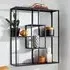 Elwoka Geometric 4 Shelves Wall Shelf - Black, Metal