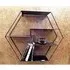 Elwoka Hexagonal 4 Shelves Wall Shelf - Black, Metal