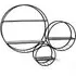 Elwoka Round 4 Shelves Metal Wall Shelves - Black