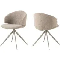 Elyria Dining Chairs in Pair - Beige, Fabric alternate view