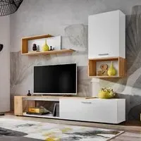 Elyria II Entertainment Unit - White, Oak