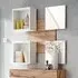 Elyria Wall Shelf with 2 Mirrors - White, Wotan Oak