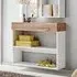Elyria Wall Shelf with Drawer - White, Wotan Oak