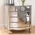 Elyssa Mirrored Chest of 8 Drawers - Silver