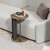 Ema Side Table - Walnut, Anthracite alternate view