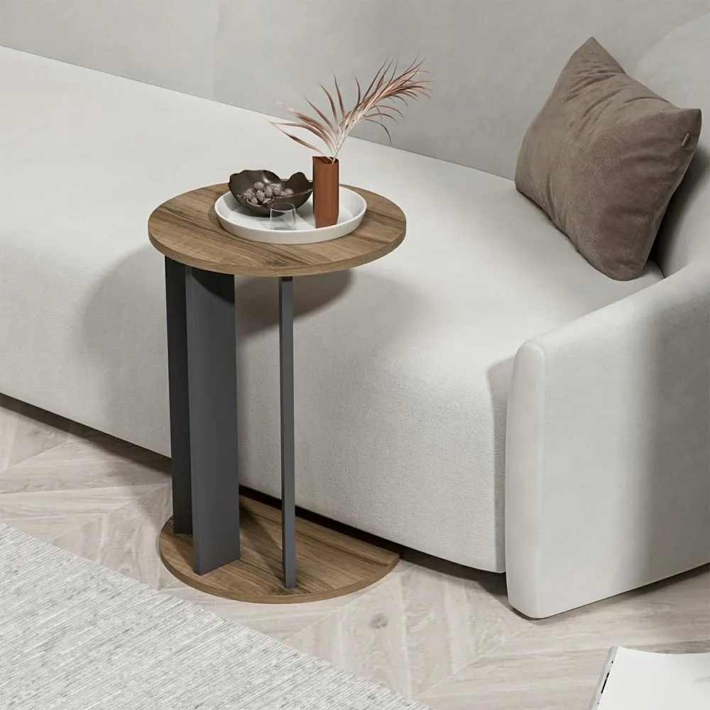 Ema Side Table - Walnut, Anthracite product