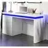 Emerson Computer Desk with LED Lighting - White, MDF