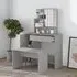Emery Dressing Table Set with Stool - Concrete Effect