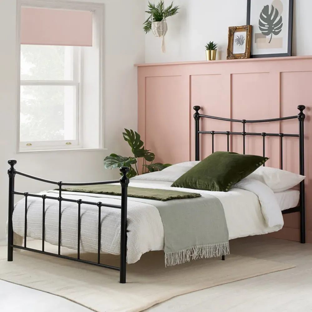 Emilia Single Bed Frame - Black, Metal image