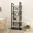 Emlen 5 Tier Bookcase - White, Chipboard