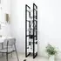 Emlen 5 Tier Bookcase - White, Chipboard