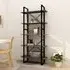 Emlen Large 5 Tier Bookcase - Grey, Pinewood