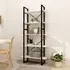 Emlen Large 5 Tier Bookcase - White, Pinewood
