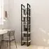 Emlen Small 5 Tier Bookcase - White, Pinewood