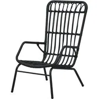 Emma Poly Rattan Garden Chair - Black