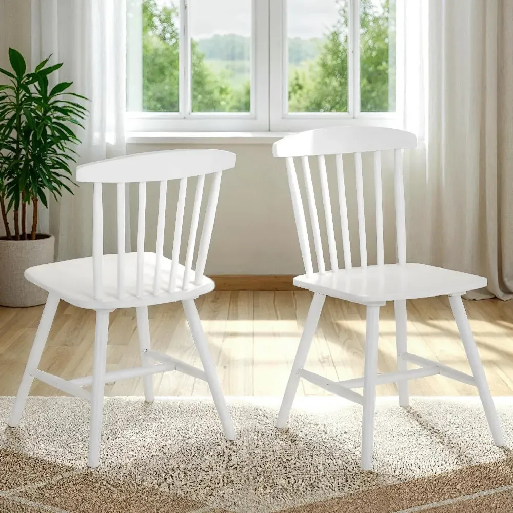 Emmett Dining Chairs Pair - White