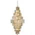 Empire 13 Light Pendant Light - Champagne Glass, Satin Brass