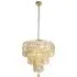 Empire 5 Light Pendant Light - Champagne Glass, Satin Brass
