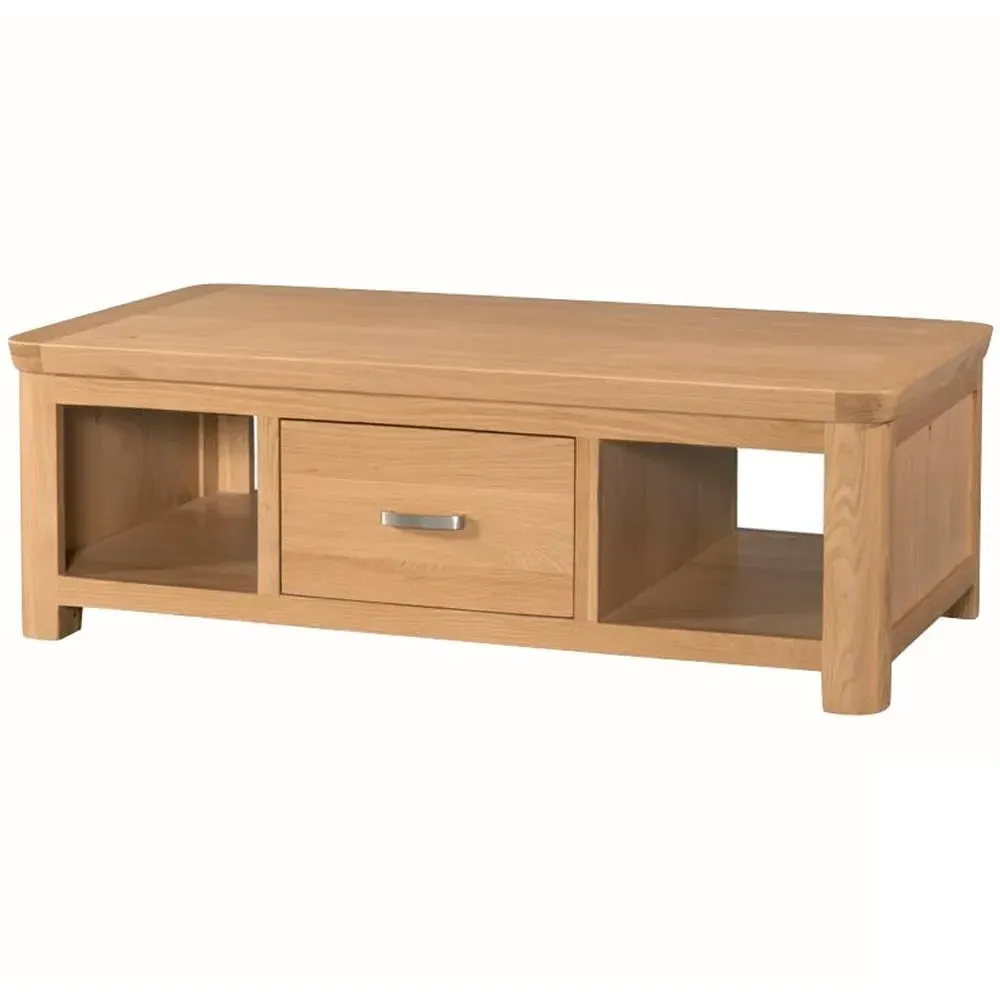Empire Coffee Table with Drawer - Oak image