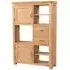 Empire High Display Cabinet with 2 Doors 2 Drawers - Oak