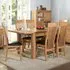 Empire Large Extending Dining Table with 6 Chairs - Oak, Brown