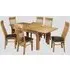 Empire Medium Extending Dining Table with 6 Chairs - Oak, Brown