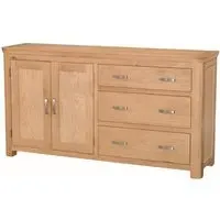 Empire Sideboard with 2 Doors 3 Drawers - Oak