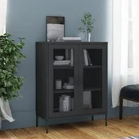 Emrik 2-Door Storage Cabinet - Anthracite, Steel alternate view