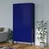 Emrik 2-Door Wardrobe with Storage - Navy Blue, Steel