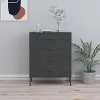 Emrik 4 Drawer Chest - Anthracite, Steel