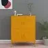 Emrik Steel Storage Cabinet with 4 Doors - Mustard Yellow