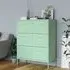 Emrik Steel Storage Cabinet with 6 Drawers - Mint