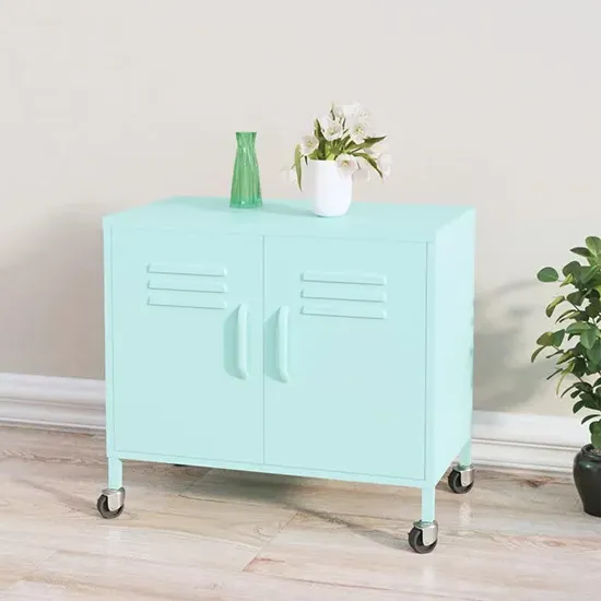Emrik Steel Storage Cabinet with Castors - Mint product