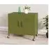 Emrik Storage Cabinet with Castors - Olive Green, Steel