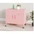 Emrik Storage Cabinet with Castors - Pink, Steel
