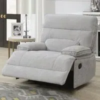 Encino 1-Seater Recliner Sofa - Grey, Fabric