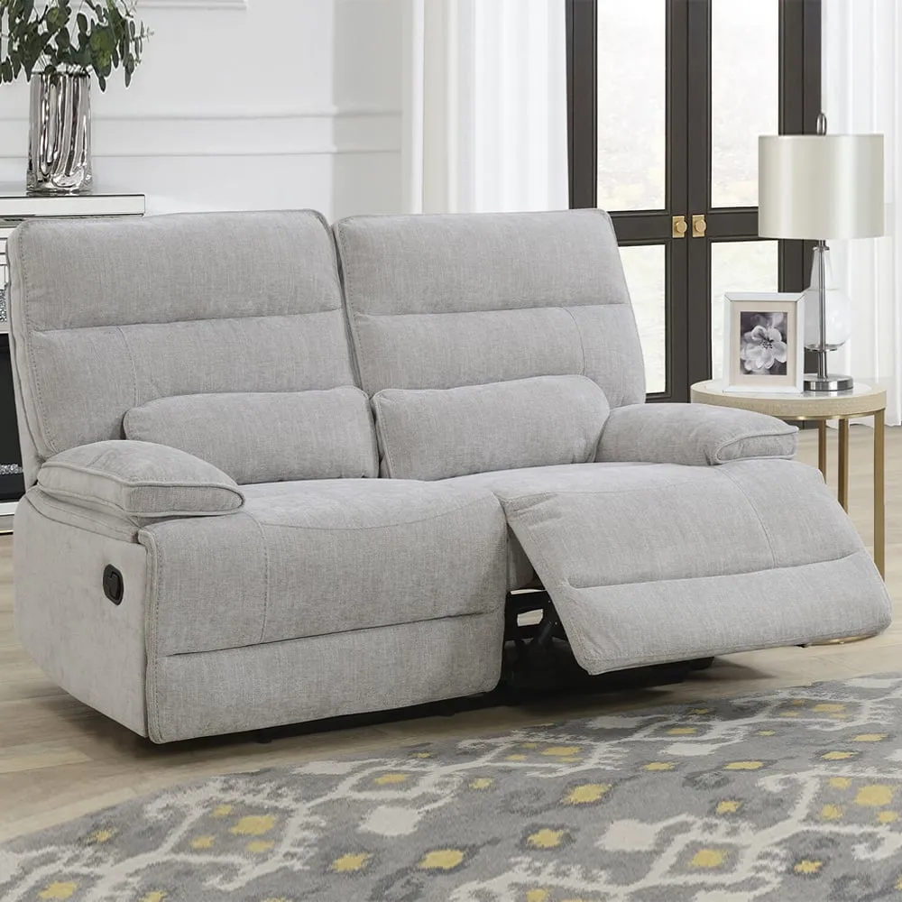 Encino 2-Seater Recliner Sofa - Grey, Fabric