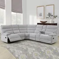 Encino Corner Recliner Sofa - Grey, Fabric