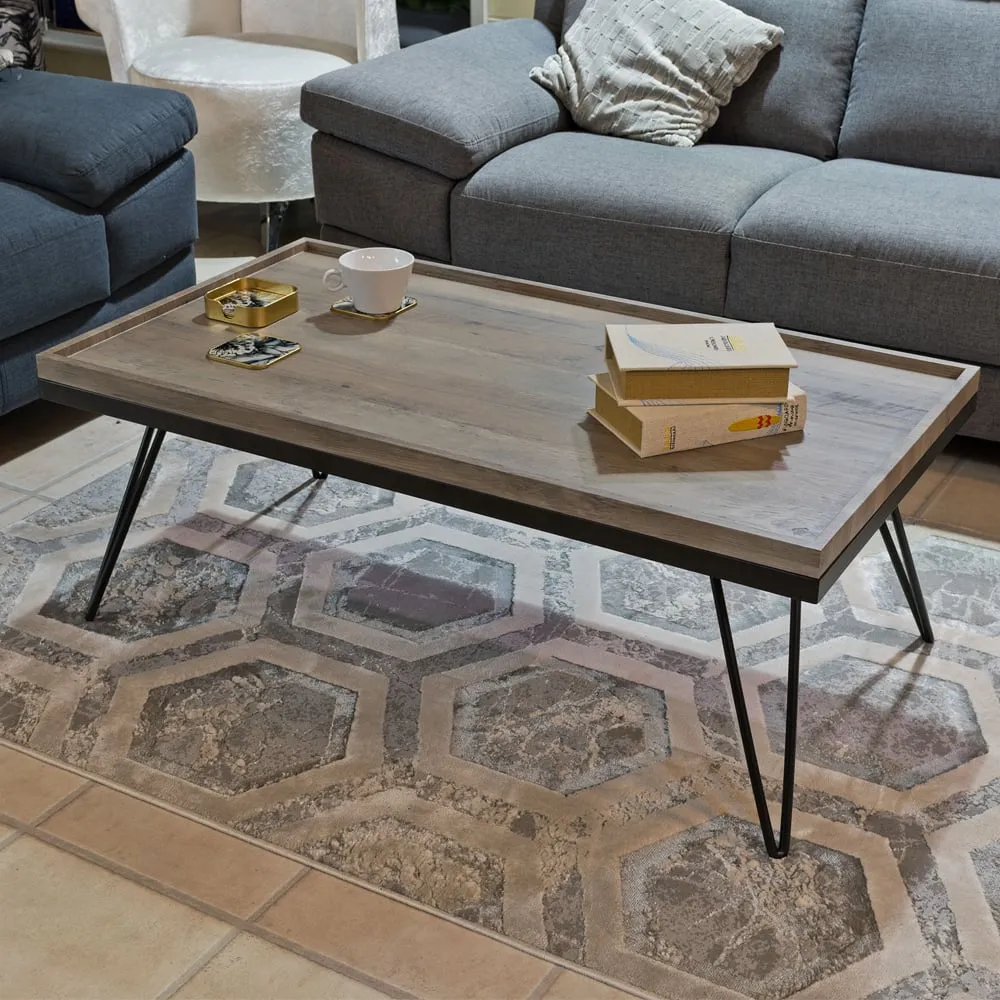 Encino Wooden Coffee Table - Grey image