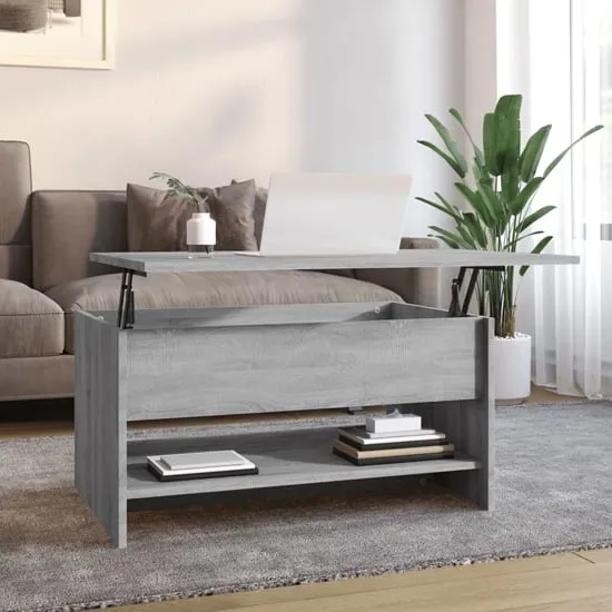 Engin Lift-Up Coffee Table with Storage - Grey image